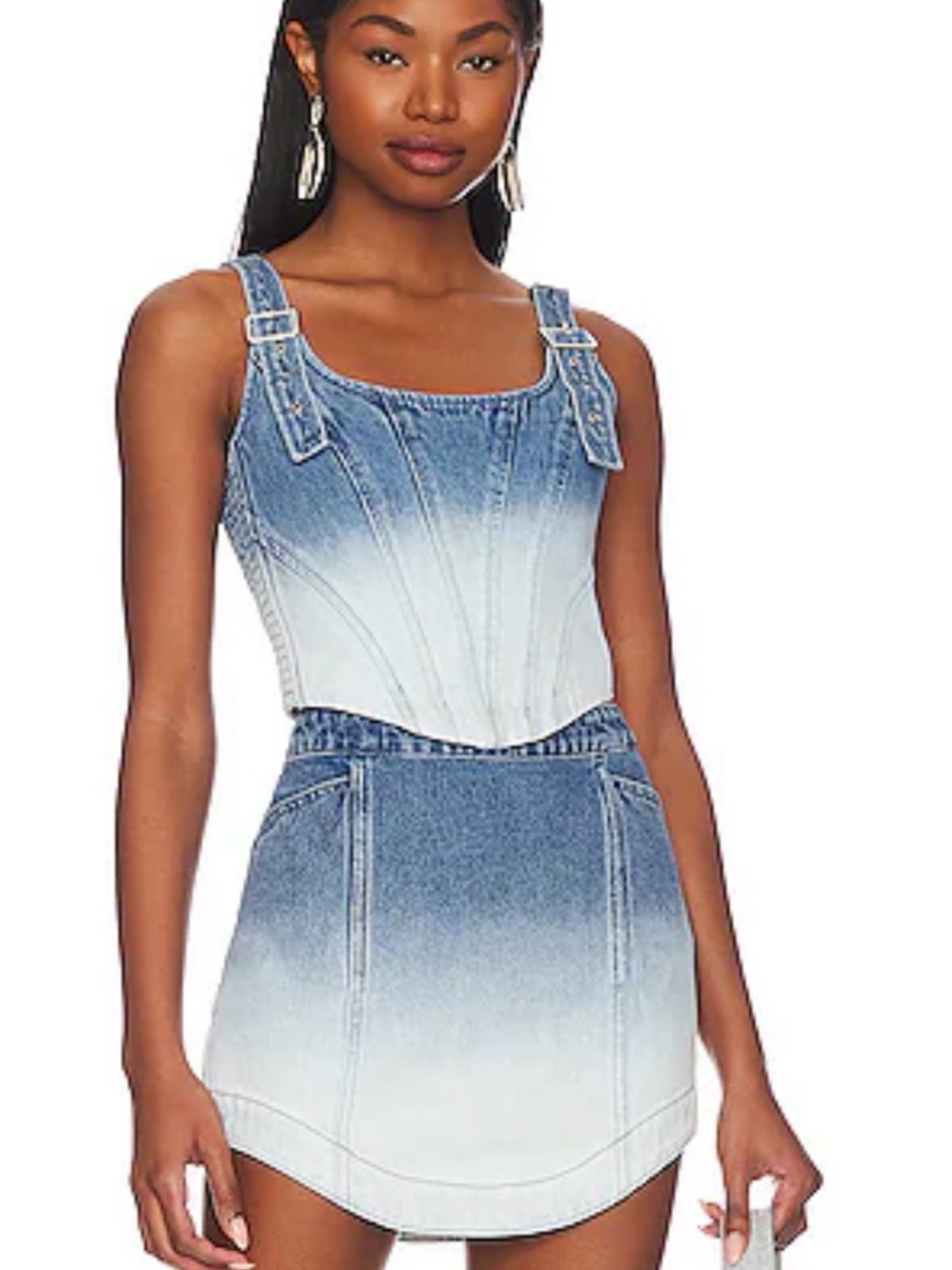 Amanda Uprichard Denim Ombre Mini Set